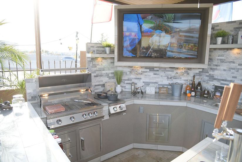 KoKoMo Grills Outdoor Kitchen Stainless Steel Double Drawer view 6