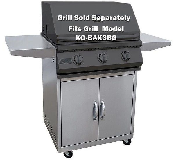 KoKoMo Grills 3 Burner Stainless Steel Grill Cart view 2