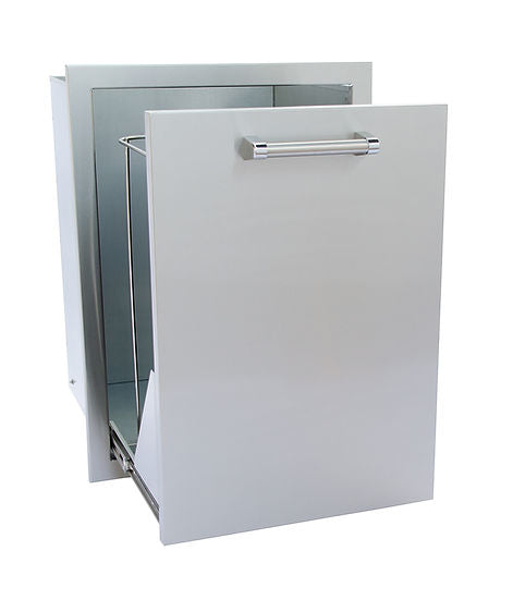 KoKoMo Grills Outdoor Kitchen Stainless Steel Trash Can or Liquid Propane Tank Drawer view 2