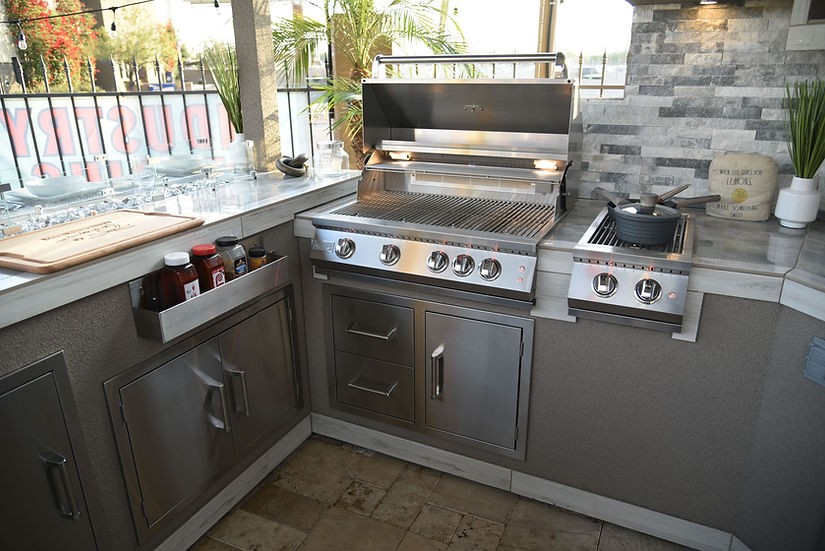 KoKoMo Grills Outdoor Kitchen Stainless Steel Two Drawer / One Door Combo view 6