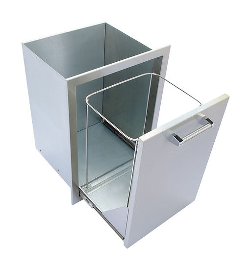 KoKoMo Grills Outdoor Kitchen Stainless Steel Trash Can or Liquid Propane Tank Drawer view 5