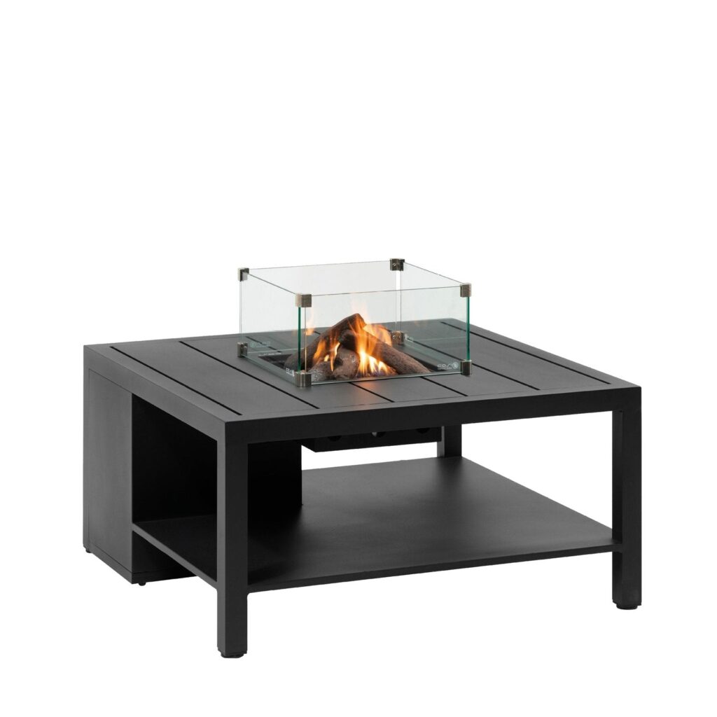 Cosi Cosiflow 100 Square Aluminum Gas Fire Pit Table, Anthracite