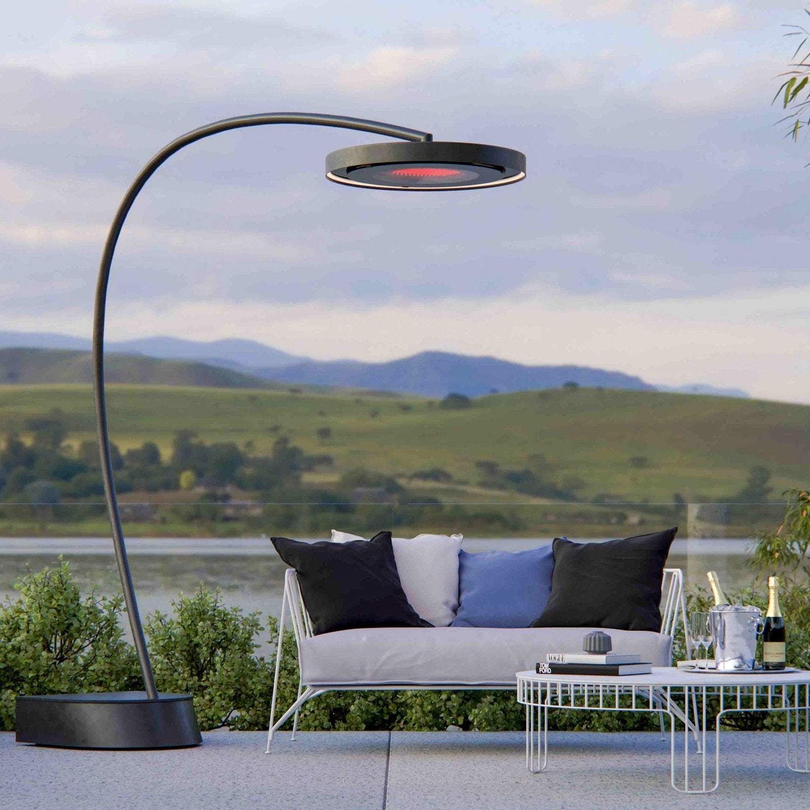 Bromic Eclipse Smart-Heat Portable Electric Patio Heater with Dimmable LED Light