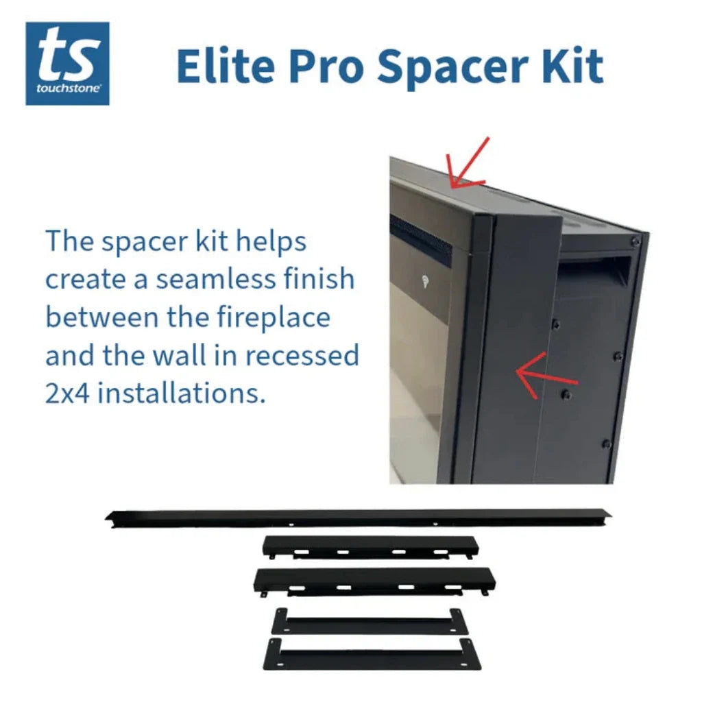 Touchstone Sideline Elite Pro 50" Black Smart Electric Fireplace (Model 80057)