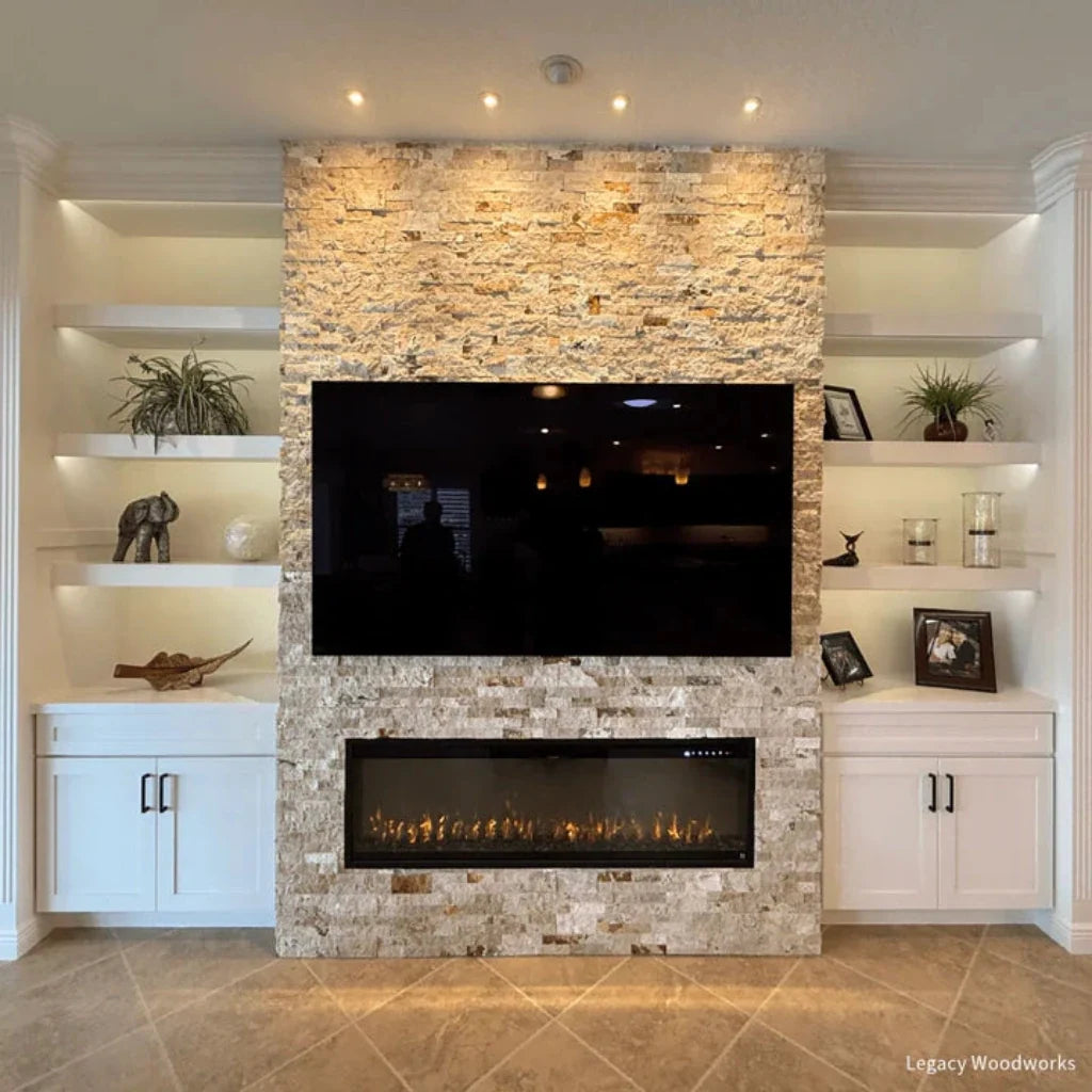 Touchstone Sideline Elite Pro 72-inch Black Smart Electric Fireplace (Model 80059)