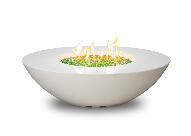 American Fyre Designs Calais Oval Concrete Fire Table