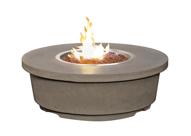 American Fyre Designs Contempo Round Concrete Fire Table with Electronic Ignition