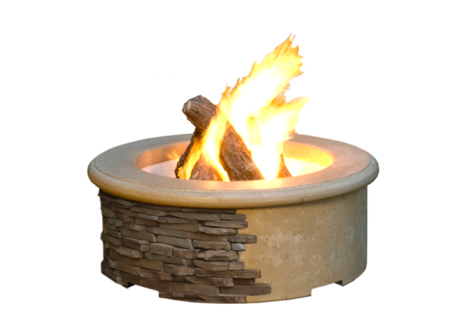 American Fyre Designs Contractor's Model Concrete Fire Pit with Electronic Ignition