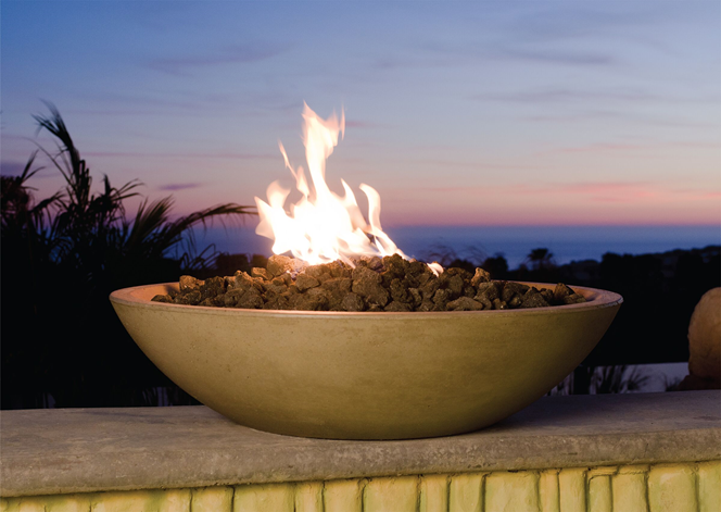 American Fyre Designs 24" Marseille Concrete Fire Bowl