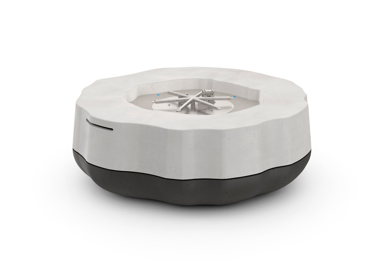 American Fyre Designs Meadow Round Concrete Fire Table with Electronic Ignition