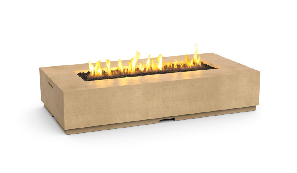 American Fyre Designs Legend Long Concrete Fire Table