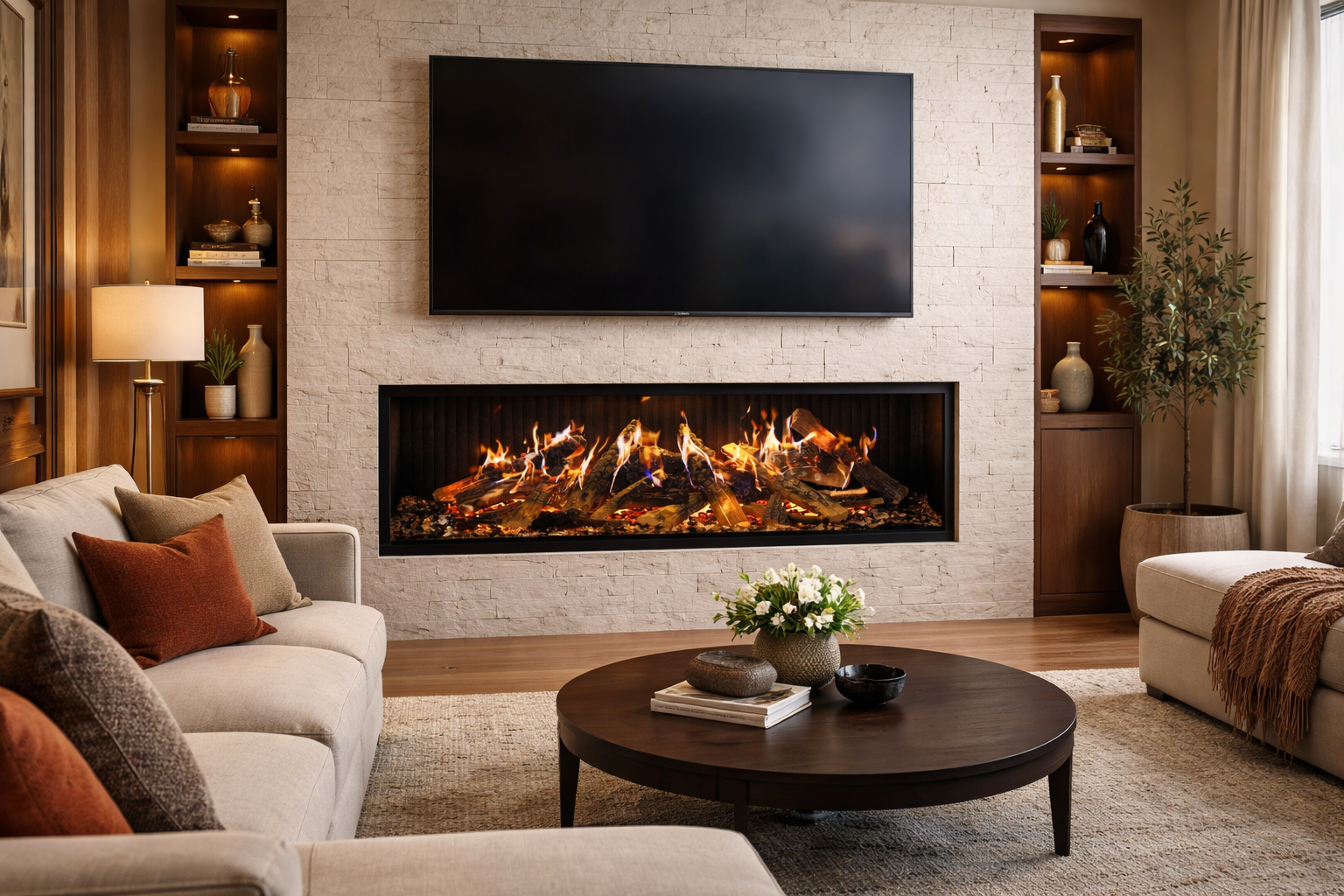 Amantii Signature MultiView Holo 75" 3-Sided Smart Holographic Electric Fireplace (Model MULTIVIEW-HOLO-75-SIG)