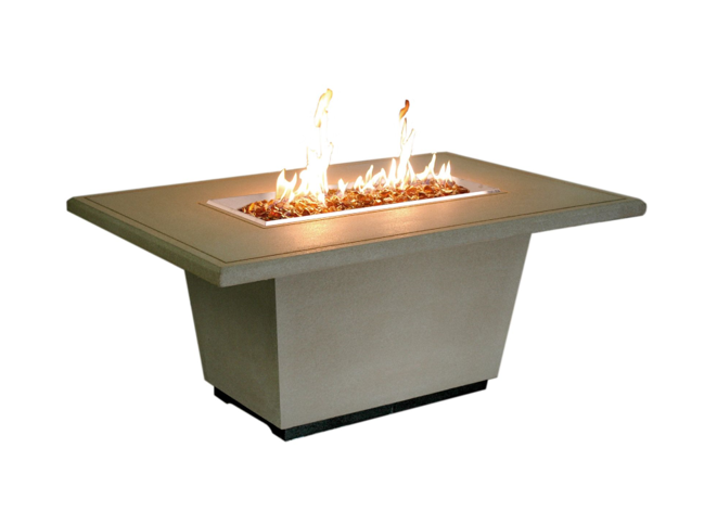 American Fyre Designs Cosmopolitan Rectangle Concrete Fire Table