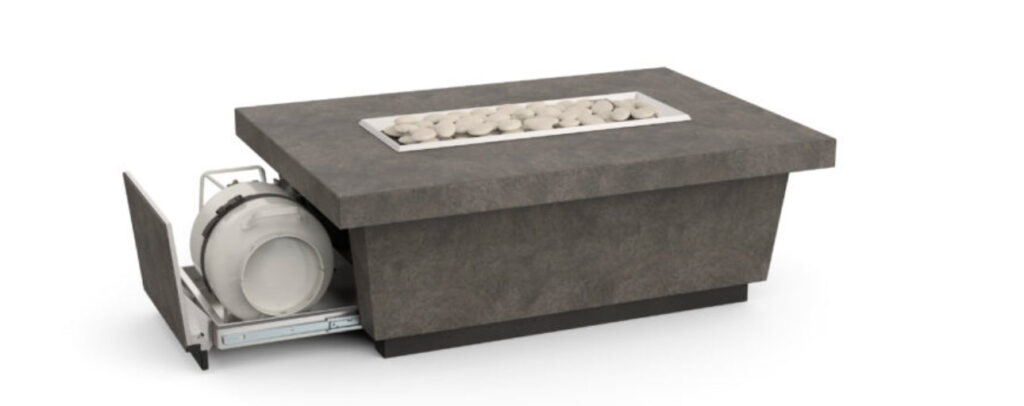 American Fyre Designs Contempo LP Select 52" x 36" Concrete Fire Table