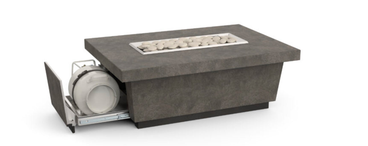 American Fyre Designs Contempo LP Select 52" x 36" Concrete Fire Table