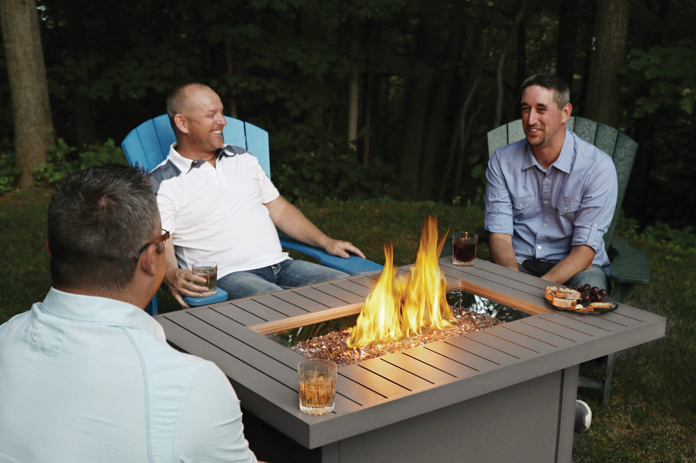 Napoleon Patioflame Hamptons Rectangle Gas Fire Pit Table (HAMP1-GY)