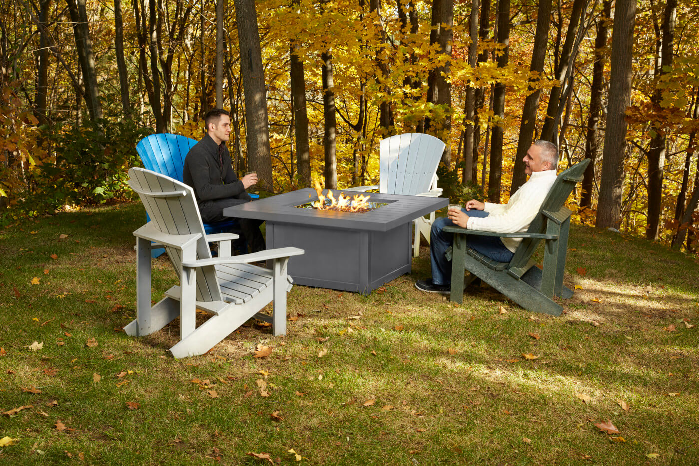 Napoleon Patioflame Hamptons Square Gas Fire Pit Table (HAMP2-GY)