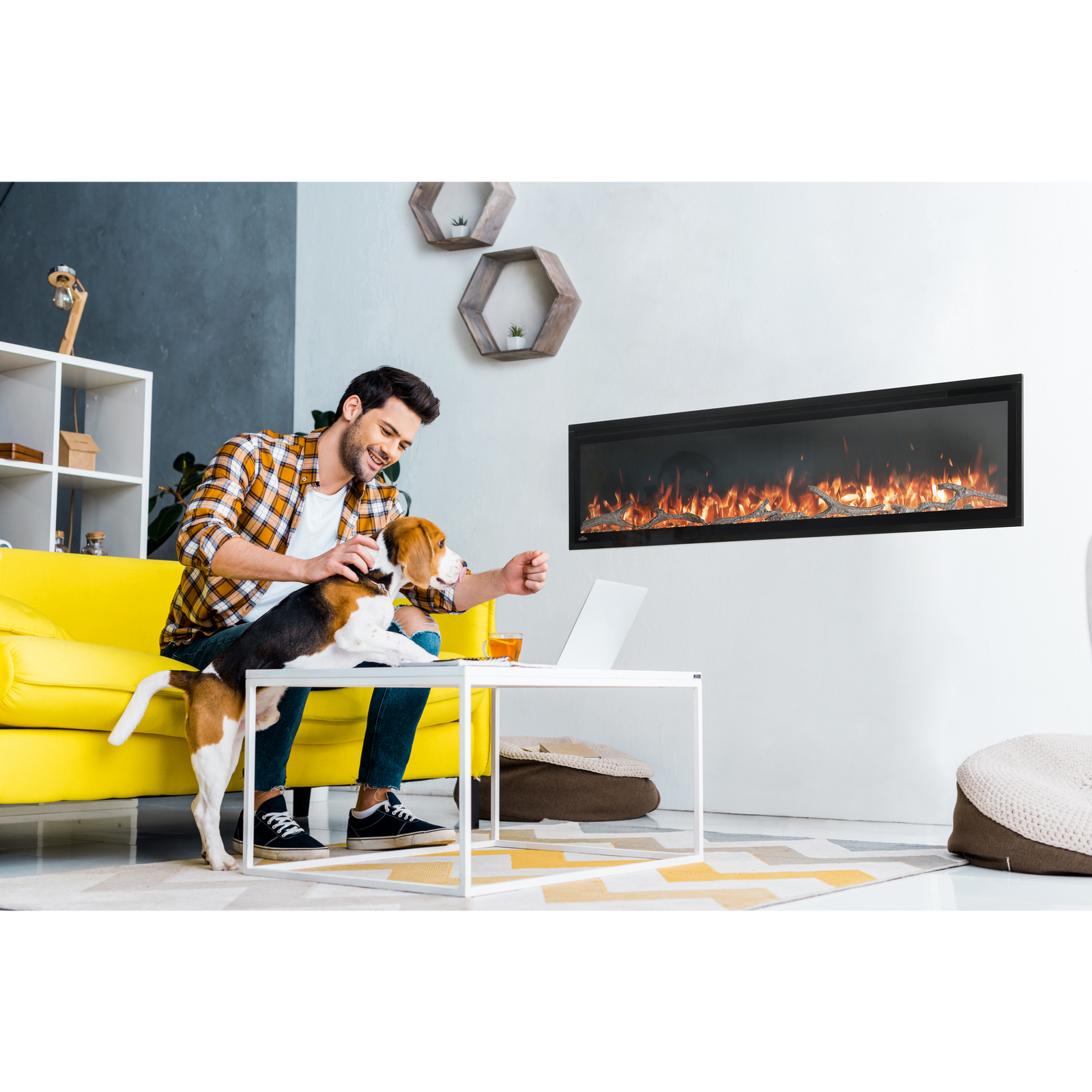 Napoleon Entice 60" Linear Wall Mount Electric Fireplace (Model NEFL60CFH-1)