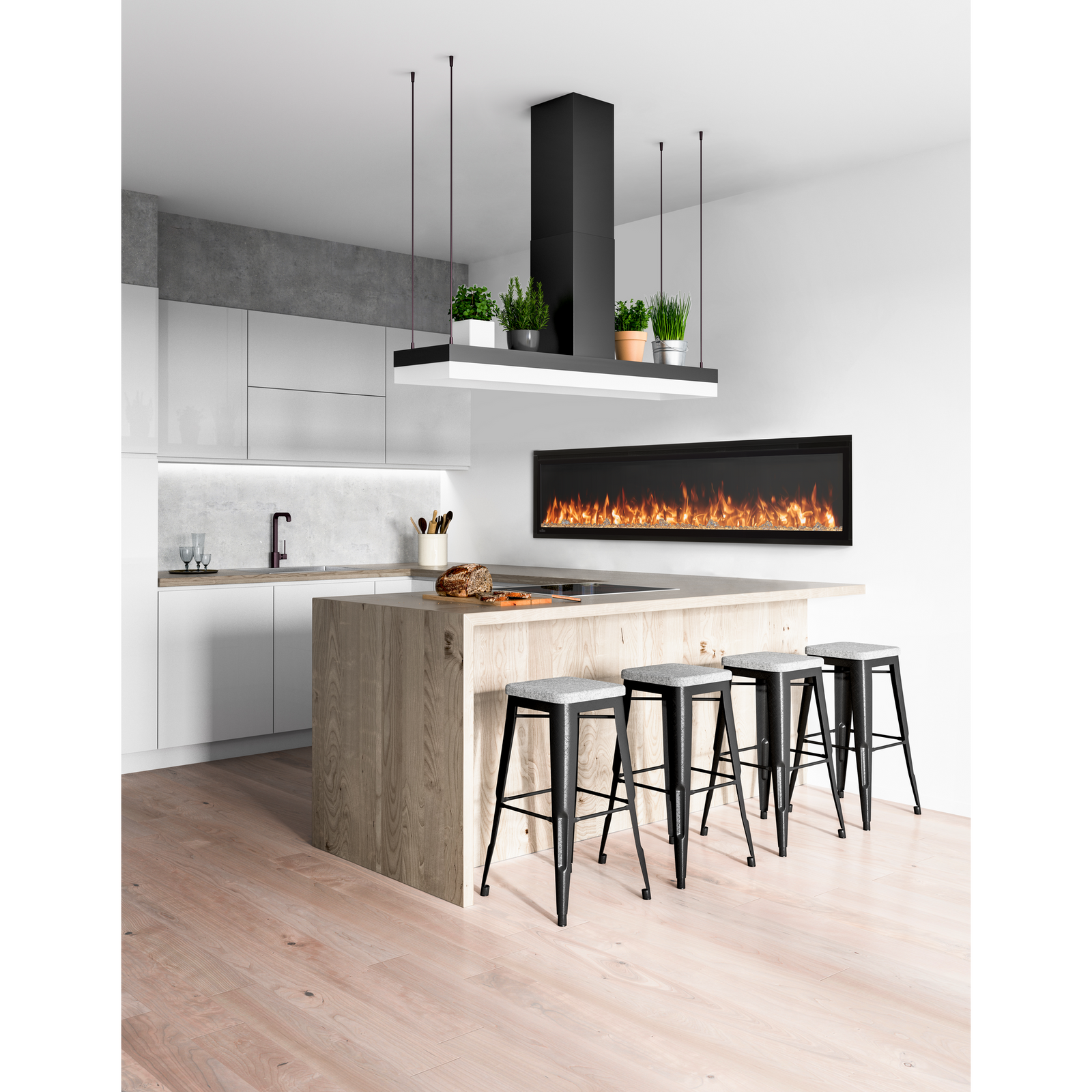 Napoleon Entice 60" Linear Wall Mount Electric Fireplace (Model NEFL60CFH-1)