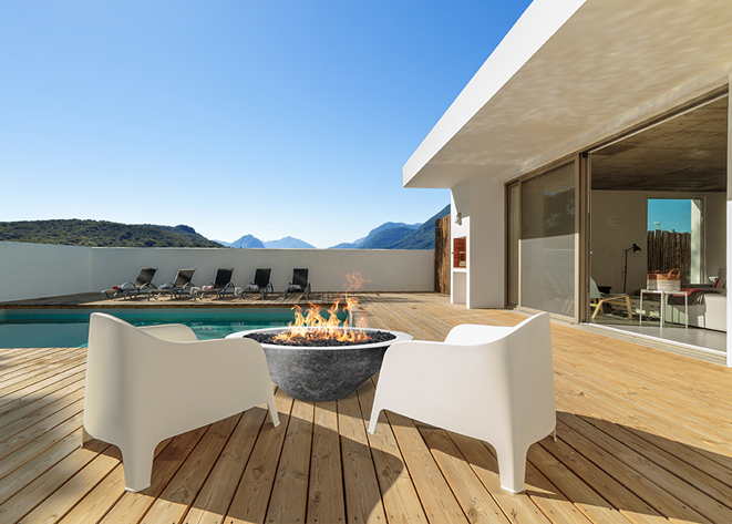 Prism Hardscapes 48" Embarcadero Concrete Fire Table