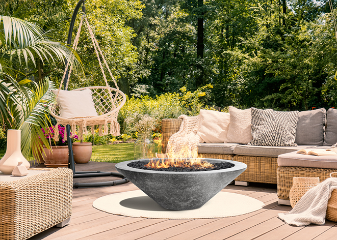 Prism Hardscapes 48" Embarcadero Concrete Fire Table