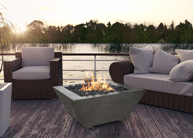 Prism Hardscapes Lombard Concrete Fire Table