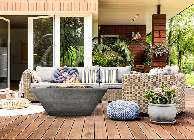 Prism Hardscapes Lombard Concrete Fire Table