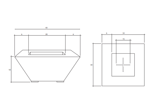 Prism Hardscapes Lombard Concrete Fire Table