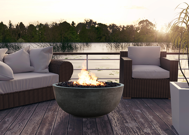 Prism Hardscapes 39" Moderno 1 Concrete Fire Bowl