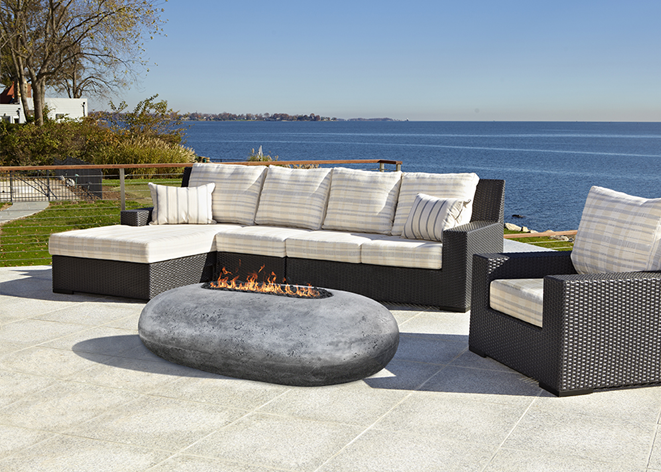 Prism Hardscapes Pebble Concrete Fire Table