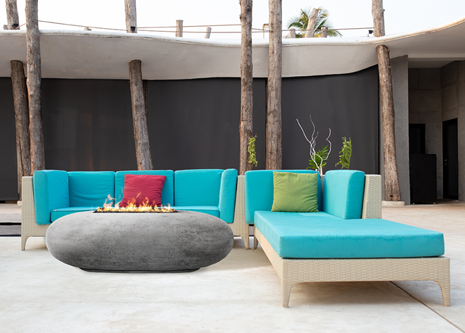 Prism Hardscapes Pebble Concrete Fire Table