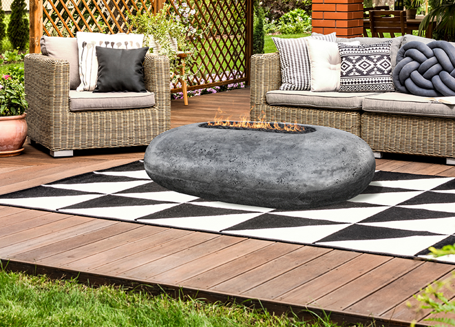 Prism Hardscapes Pebble Concrete Fire Table