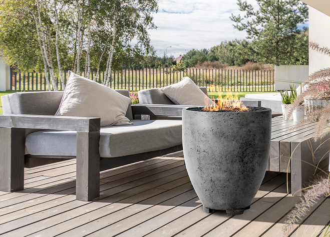 Prism Hardscapes 28" Pentola 1 Concrete Fire Pedestal