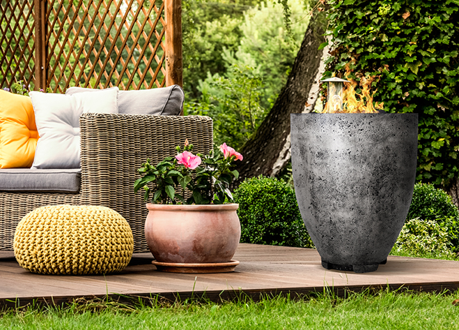 Prism Hardscapes 28" Pentola 1 Concrete Fire Pedestal