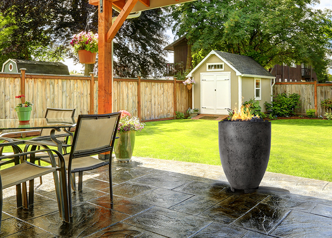 Prism Hardscapes 28" Pentola 1 Concrete Fire Pedestal