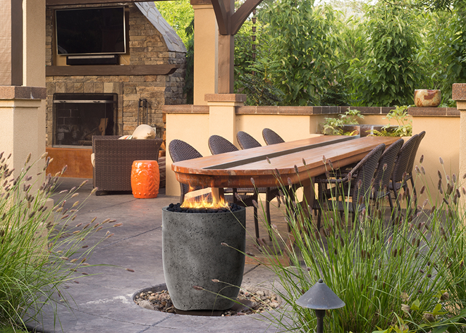 Prism Hardscapes 21" Pentola 2 Concrete Fire Pedestal