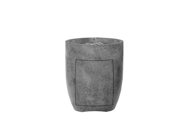 Prism Hardscapes 26" Pentola 3 Concrete Fire Pedestal with Tank Access – Propane