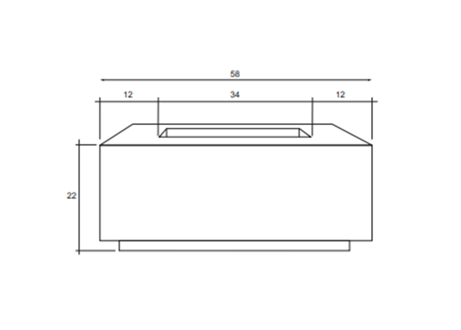 Prism Hardscapes Porto 58 Propane Concrete Fire Table