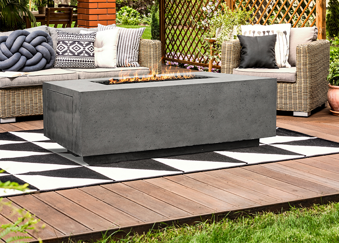 Prism Hardscapes Porto 58 Propane Concrete Fire Table