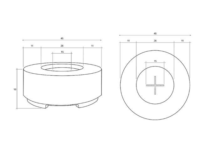 Prism Hardscapes Rotondo Concrete Fire Bowl
