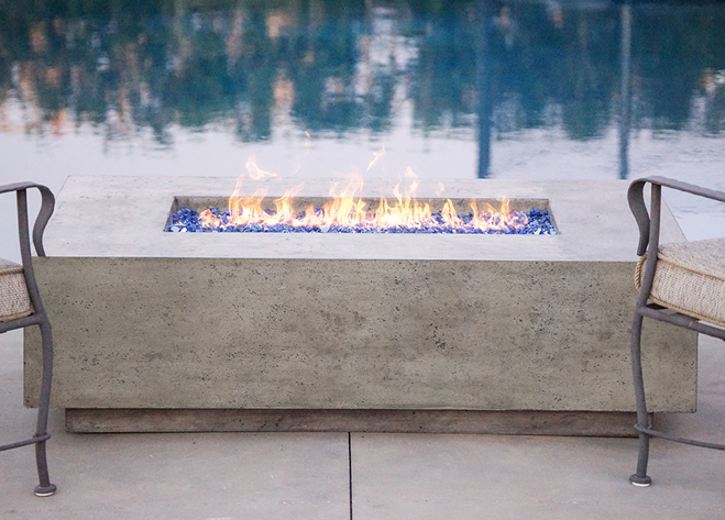 Prism Hardscapes 56" x 38" Tavola 1 Concrete Fire Table