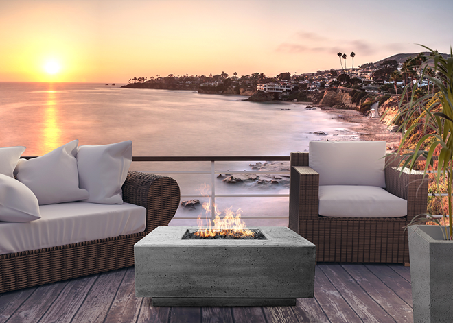 Prism Hardscapes 48" x 48" Tavola 3 Concrete Fire Table