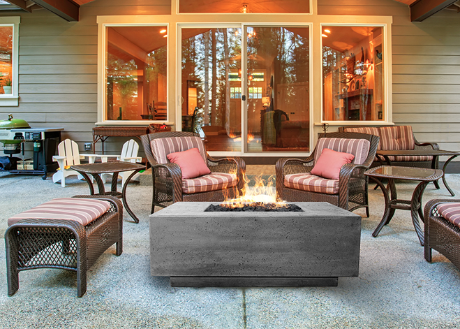 Prism Hardscapes 48" x 48" Tavola 3 Concrete Fire Table