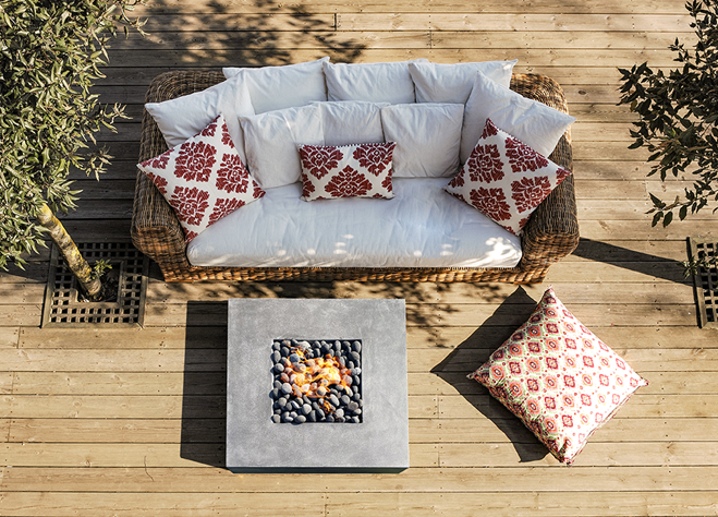 Prism Hardscapes Tavola 42 Concrete Fire Table