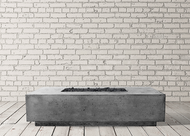 Prism Hardscapes 66" x 38" Tavola 4 Concrete Fire Table