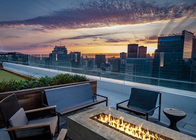 Prism Hardscapes 90" x 38" Tavola 6 Concrete Fire Table