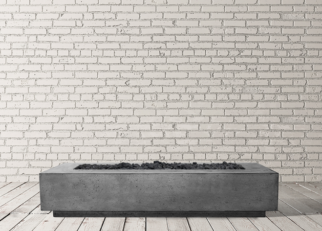Prism Hardscapes 90" x 38" Tavola 6 Concrete Fire Table