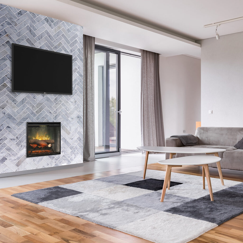 Dimplex Revillusion 24-Inch Built-In Electric Fireplace - Weathered Concrete (Model RBF24DLXWC)