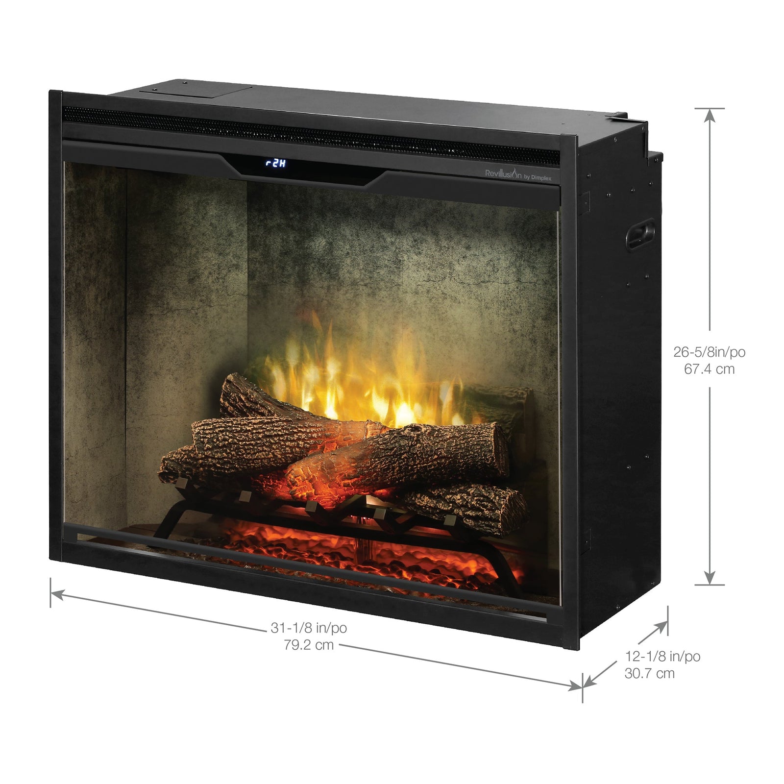 Dimplex Revillusion 30-Inch Built-In Electric Fireplace - Weathered Concrete
