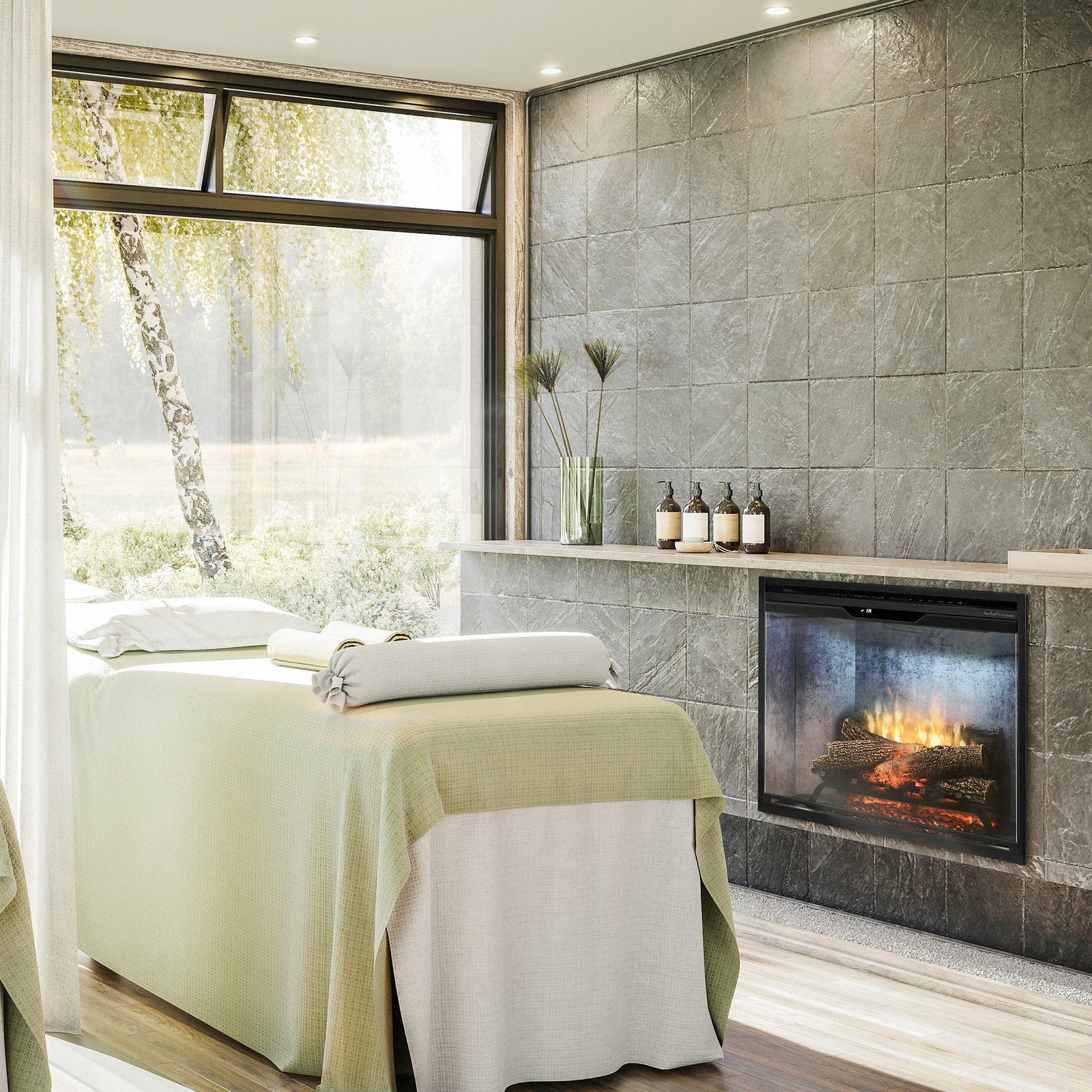 Dimplex Revillusion 30-Inch Built-In Electric Fireplace - Weathered Concrete